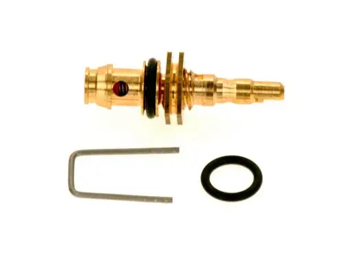 BOSCH Wählerschraube mit mehreren Ringen, einer Feder und einem kleinen Metallstück, das als Werkzeug dient, zur Anpassung oder Montage.